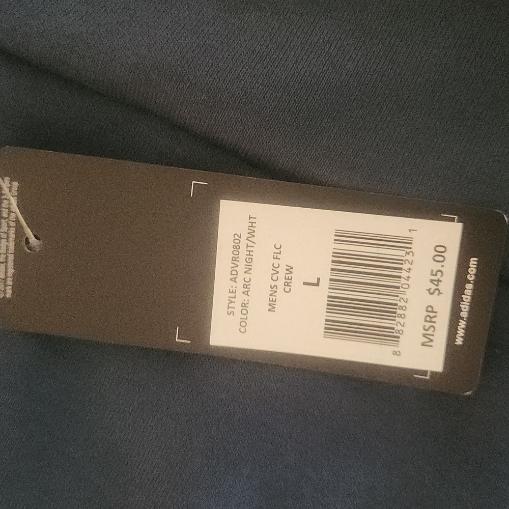 NWT Blue Adidas Sweater - Picture 2 of 4